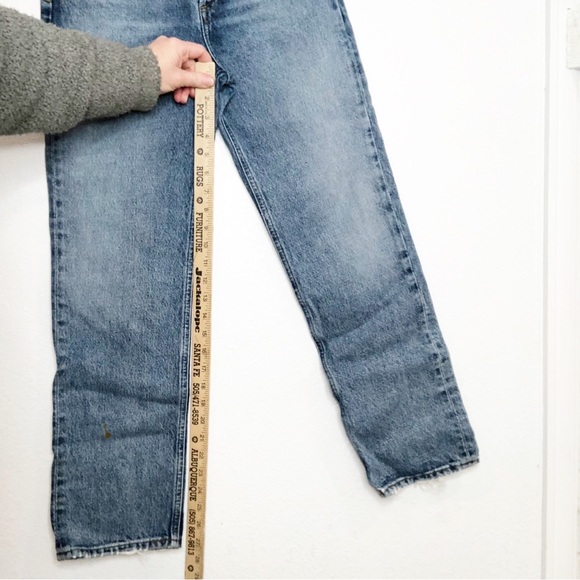 Agolde Ripley Straight Leg Jeans in Forfeit Blue Denim Jean Size 24 Revolve - Picture 15 of 16